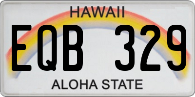 HI license plate EQB329