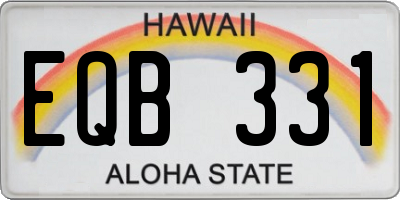 HI license plate EQB331