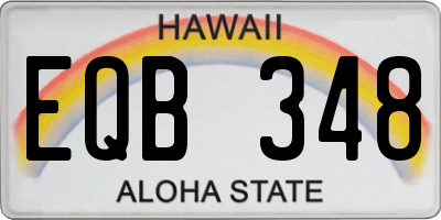 HI license plate EQB348