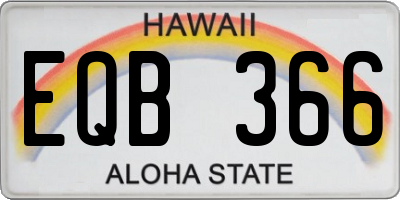 HI license plate EQB366