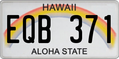 HI license plate EQB371