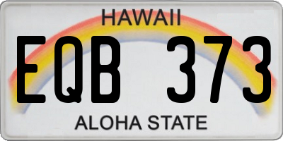 HI license plate EQB373