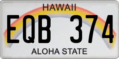 HI license plate EQB374