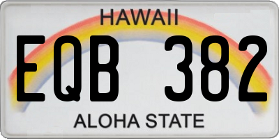 HI license plate EQB382