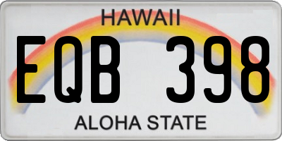 HI license plate EQB398