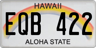 HI license plate EQB422