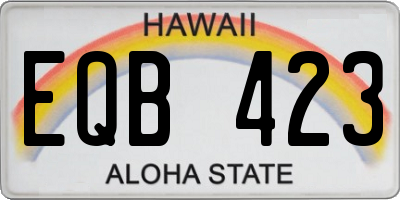 HI license plate EQB423