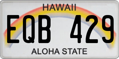 HI license plate EQB429