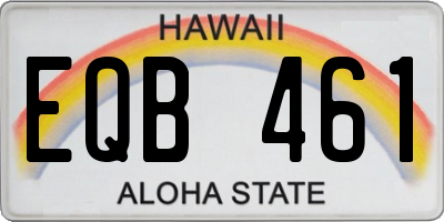 HI license plate EQB461