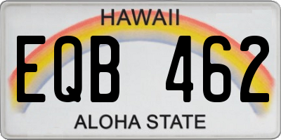 HI license plate EQB462