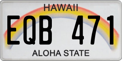 HI license plate EQB471
