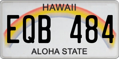 HI license plate EQB484