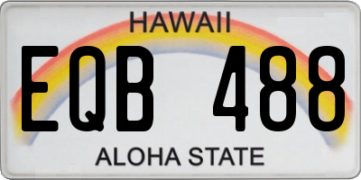 HI license plate EQB488