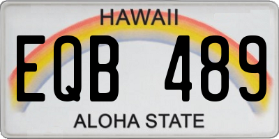 HI license plate EQB489