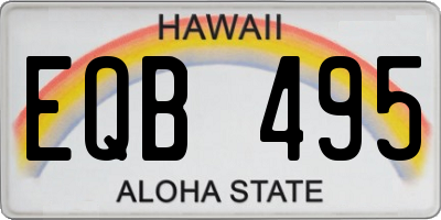 HI license plate EQB495