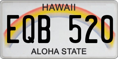 HI license plate EQB520