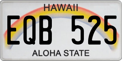 HI license plate EQB525