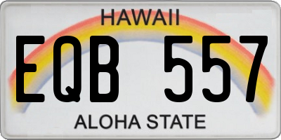 HI license plate EQB557