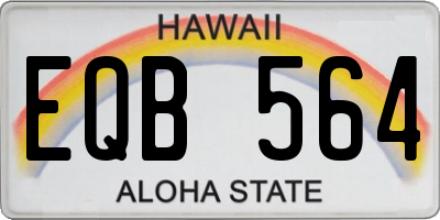 HI license plate EQB564
