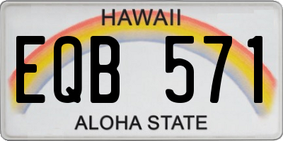 HI license plate EQB571
