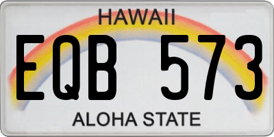 HI license plate EQB573