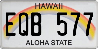 HI license plate EQB577