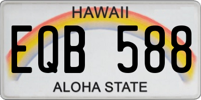 HI license plate EQB588