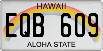 HI license plate EQB609