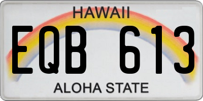 HI license plate EQB613
