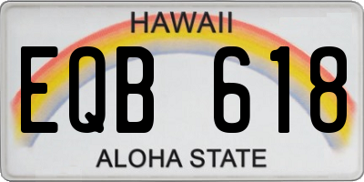 HI license plate EQB618