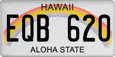 HI license plate EQB620