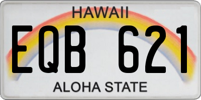 HI license plate EQB621