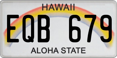 HI license plate EQB679