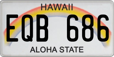 HI license plate EQB686