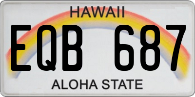 HI license plate EQB687