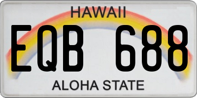 HI license plate EQB688