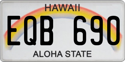 HI license plate EQB690