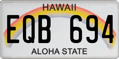 HI license plate EQB694