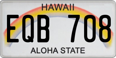HI license plate EQB708