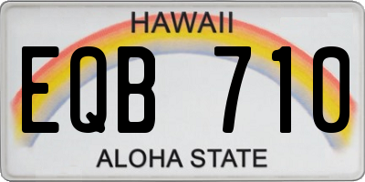 HI license plate EQB710
