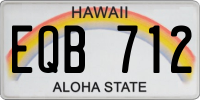HI license plate EQB712