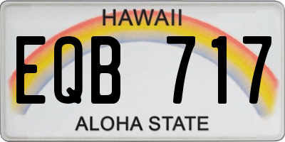 HI license plate EQB717