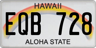 HI license plate EQB728