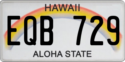 HI license plate EQB729