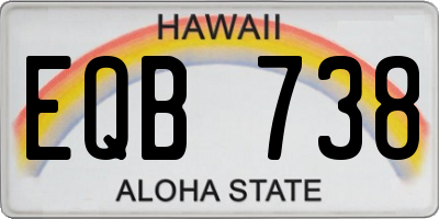 HI license plate EQB738