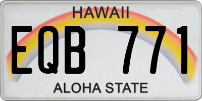 HI license plate EQB771