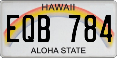 HI license plate EQB784