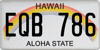HI license plate EQB786