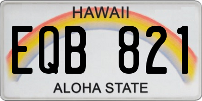 HI license plate EQB821