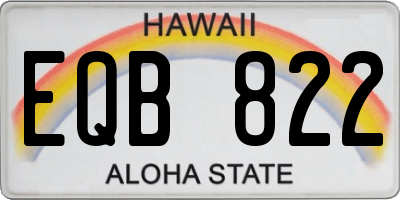 HI license plate EQB822